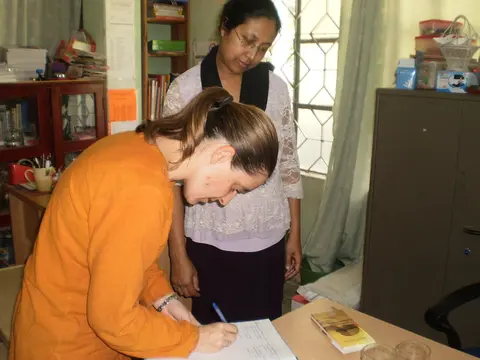 SOPHIE FROM ICRC GENEVA  VISIT THE SCHOOL