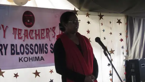 MS PURNIMA KAYINA ADDRESSING THE STUDENTS 